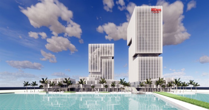 现代滨湖希尔顿酒店建筑方案SU模型(6)