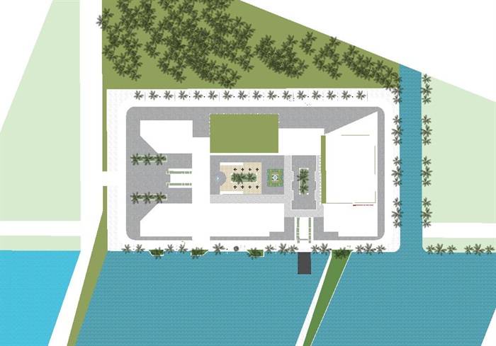 现代滨湖希尔顿酒店建筑方案SU模型(10)