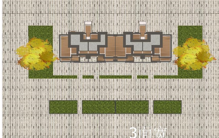扬州江都中海金玺洋房叠墅建筑方案SU模型（附总平面CAD）(4)