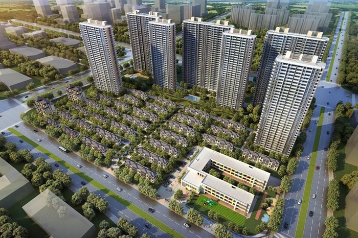 杭州良渚融信·澜天高层+别墅豪宅项目建筑与景观方案SU模型(2)