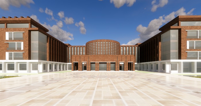 天津市大港第三中学设计 现代 红砖(4)