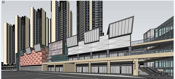 龙华白石龙龙光·玖龙玺Artdeco高层小区建筑规划方案SU模型(6)