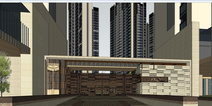 龙华白石龙龙光·玖龙玺Artdeco高层小区建筑规划方案SU模型(9)