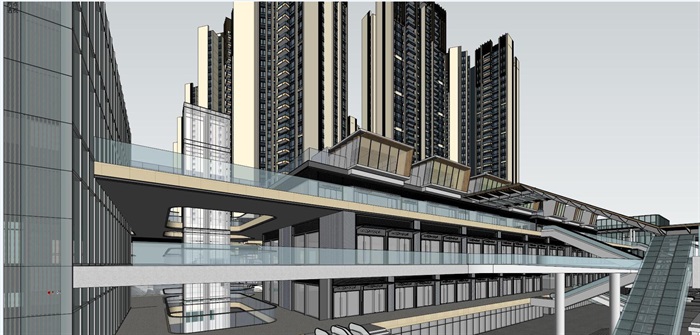龙华白石龙龙光·玖龙玺Artdeco高层小区建筑规划方案SU模型(11)