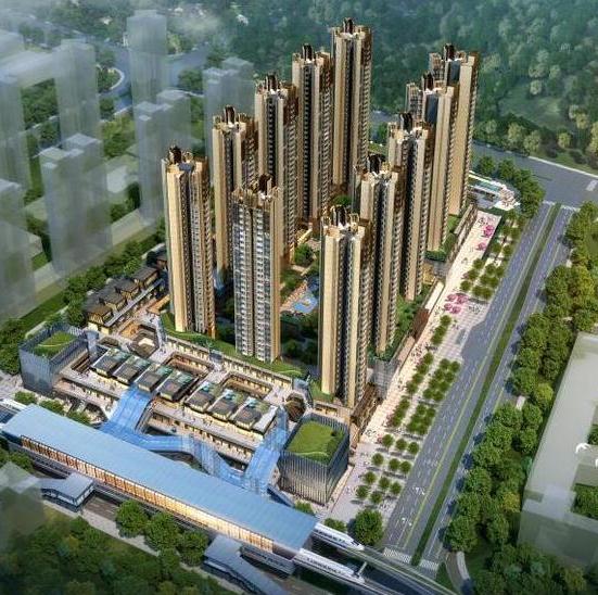 龙华白石龙龙光·玖龙玺Artdeco高层小区建筑规划方案SU模型(16)
