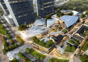 温州阳光现代超高层综合体 商业建筑方案SU(草图大师)模型