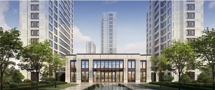 合肥肥西融创·玖樟台现代高层+洋房豪宅建筑方案SU模型(16)
