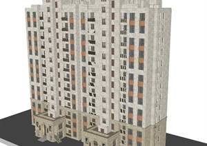 8个嘉兴新古典大都会风格嘉善新城翡丽风华（洋房 高层建筑单体）SU(草图大师)模型