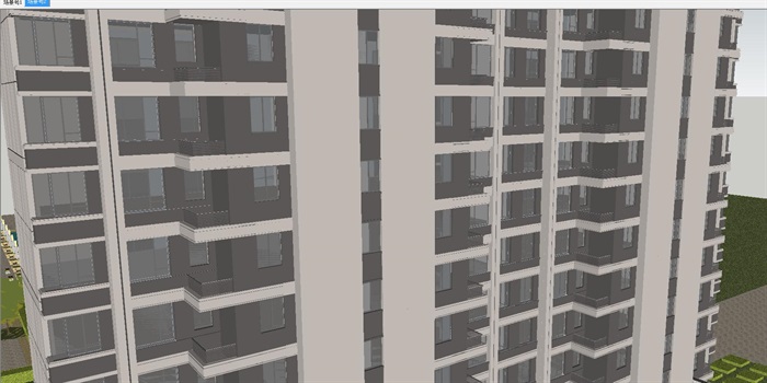 苏州金科仁恒·浅棠平江现代高层＋洋房豪宅项目建筑与景观SU模型(14)