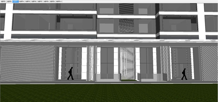 现代风格融创中心·武汉壹号院高层豪宅项目建筑方案SU模型(3)