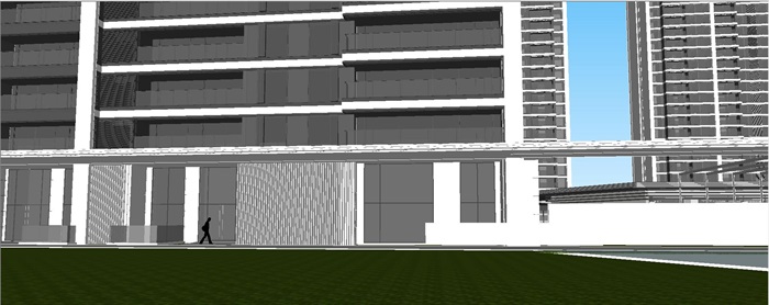 现代风格融创中心·武汉壹号院高层豪宅项目建筑方案SU模型(6)