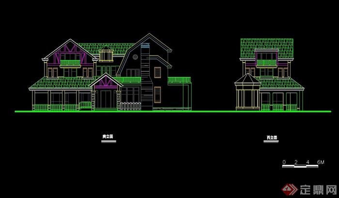 三个住宅别墅经典cad方案户型