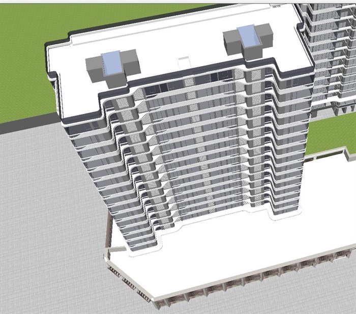 杭州萧山阳光城檀悦售楼示范区建筑与景观方案SU模型(8)