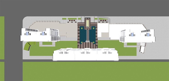 杭州萧山阳光城檀悦售楼示范区建筑与景观方案SU模型(11)