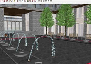 杭州九堡金地玖峯汇示范区+叠拼洋房单体建筑与景观SU(草图大师)模型