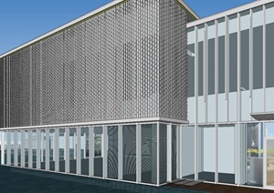 青岛新城红岛湾售楼示范区建筑与景观SU(草图大师)模型