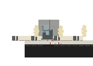 新东方售楼处 高层及商业建筑方案SU(草图大师)模型