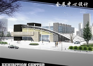 某市会展中心设计完整方案(含模型和CAD)