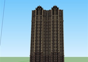 某住宅高层建筑楼设计SU(草图大师)模型
