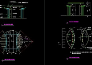 独特亭子园林节点素材设计cad施工图