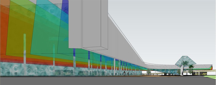 两个客运站建筑方案SU模型(10)