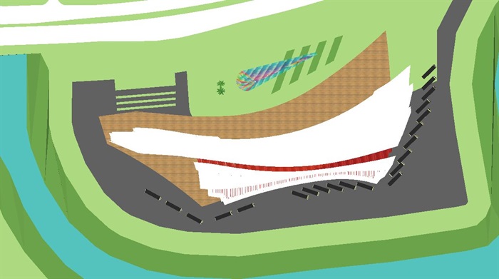 两个客运站建筑方案SU模型(11)