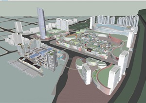 遵义万豪世贸城项目建筑规划方案SU(草图大师)模型