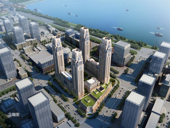 杭州万科大都会新古典风格住宅与商业项目SU模型(5)