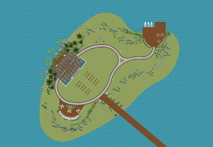 东南亚风格泰式婚礼岛景观设计方案SU模型(13)