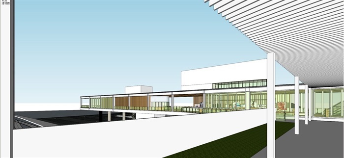 日本新山口车站建筑方案SU模型(12)