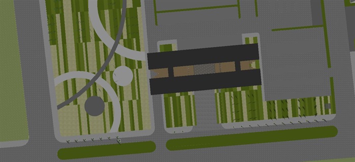 现代风格交通枢纽站建筑概念方案SU模型(8)