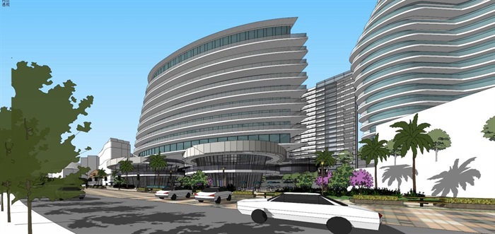 深圳大梅沙金地海景酒店+住宅项目建筑概念方案SU模型(8)