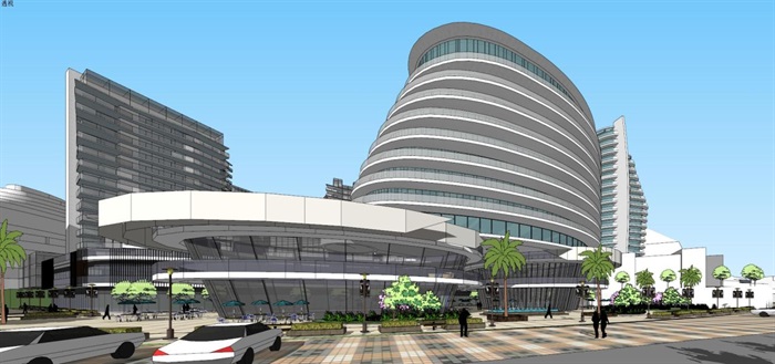 深圳大梅沙金地海景酒店+住宅项目建筑概念方案SU模型(13)
