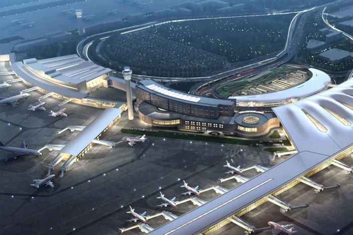 现代风格南京禄口机场建筑设计方案SU模型(3)