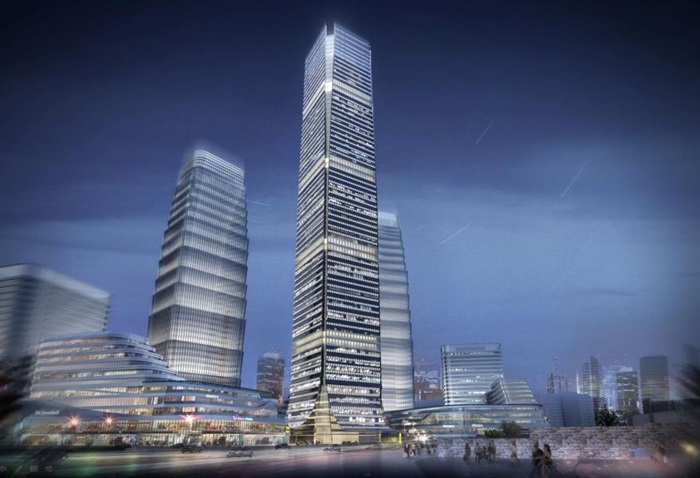 3个西宁现代超高层城市综合体建筑方案SU模型(14)