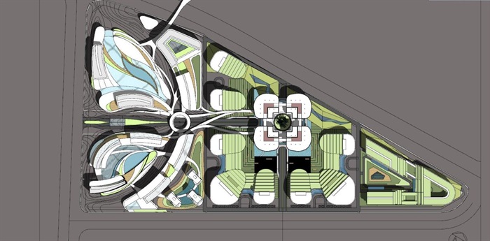 绿地虹桥会展中心项目建筑方案SU模型(7)