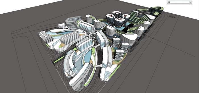 绿地虹桥会展中心项目建筑方案SU模型(10)