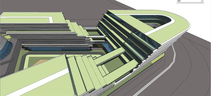 绿地虹桥会展中心项目建筑方案SU模型(12)