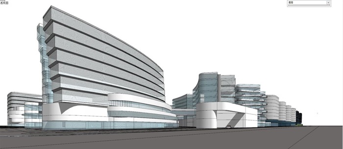 绿地虹桥会展中心项目建筑方案SU模型(14)