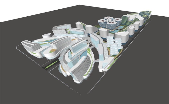 绿地虹桥会展中心项目建筑方案SU模型(15)