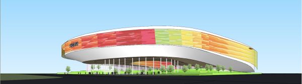 现代风格北滘体育馆初期构思方案方案SU模型(8)