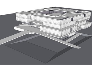 云南省博物馆建筑概念方案SU(草图大师)模型