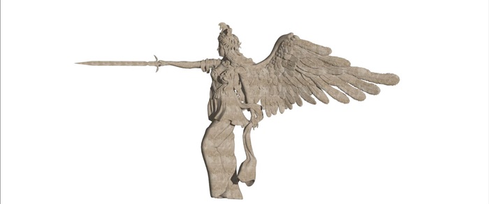 欧式女神雕塑SU模型(4)