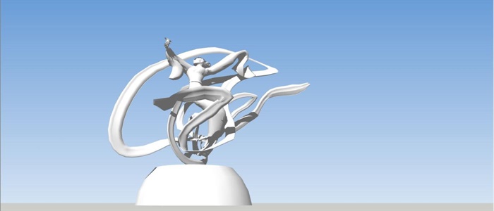 嫦娥雕塑SU模型(2)