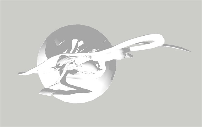 嫦娥雕塑SU模型(5)