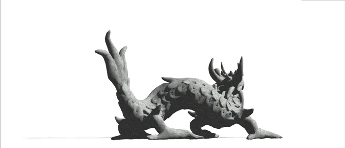 中国龙雕塑SU模型(4)