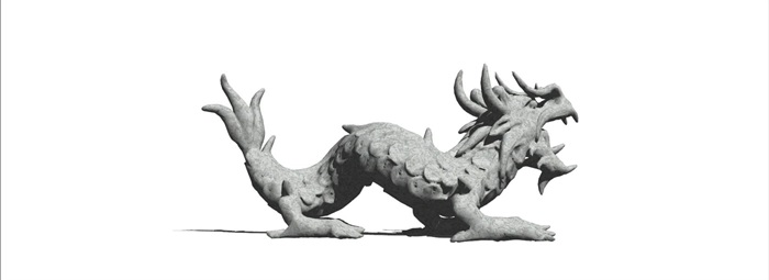 中国龙雕塑SU模型(3)