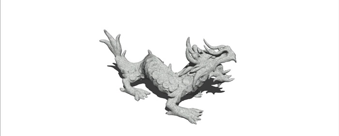 中国龙雕塑SU模型(5)