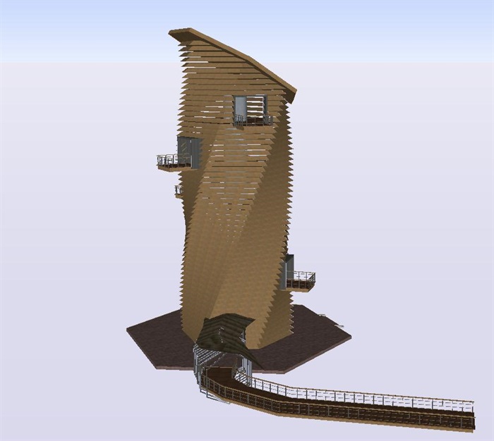 7个观景塔设计方案SU模型1(6)