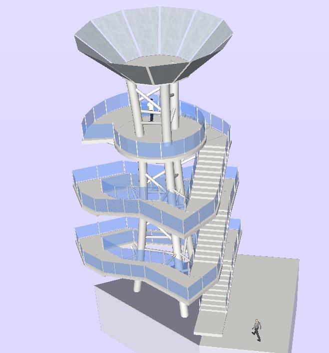 7个观景塔设计方案SU模型1(10)